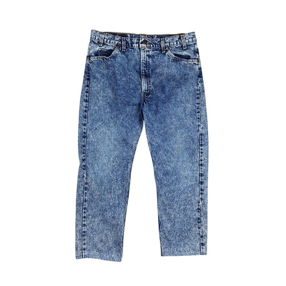 Vtg Levi's 505 80s Men's‎ Acid Wash Jeans USA Made Altered W33 L24